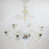 Vintage Baroque Style 6-Arm Opaline Murano Chandelier - Image 3