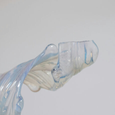 Vintage Baroque Style 6-Arm Opaline Murano Chandelier - Image 7