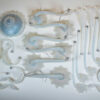 Vintage Baroque Style 6-Arm Opaline Murano Chandelier - Image 9