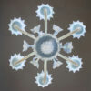 Vintage Baroque Style 6-Arm Opaline Murano Chandelier - Image 10