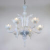 Vintage Baroque Style 6-Arm Opaline Murano Chandelier - Image 12