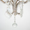 Small Mid Century Italian Rococo Style Crystal Single-Light Chandelier - Image 11