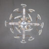 Small Mid Century Italian Rococo Style Crystal Single-Light Chandelier - Image 12