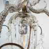 Small Mid Century Italian Rococo Style Crystal Single-Light Chandelier - Image 13