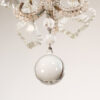 Small Mid Century Italian Rococo Style Crystal Single-Light Chandelier - Image 14