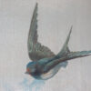 Mid-19th Century English Aesthetic Movement Oil on Canvas Four Panel Screen of Birds - Image 6