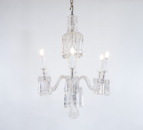 Early 20th Century English Regency Style Waterfall Crystal Chandelier - Image 2