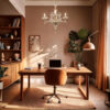 Mid Century Neo-Rococo Golden Amber Murano Chandelier - Image 20