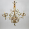 Mid Century Neo-Rococo Golden Amber Murano Chandelier - Image 3