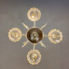Mid Century Neo-Rococo Golden Amber Murano Chandelier - Image 4