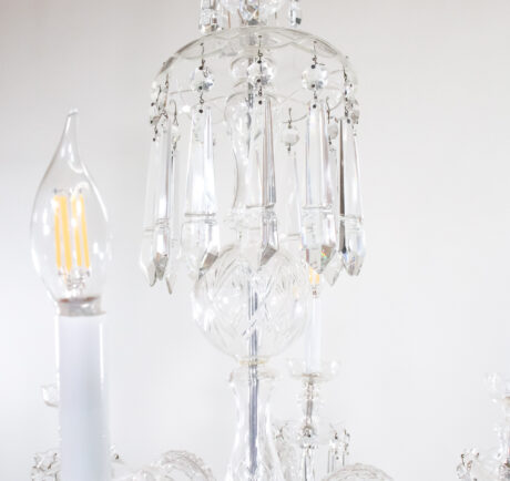 Early 20th Century English Regency Style Waterfall Crystal Chandelier - Image 4
