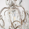 Small Mid Century Italian Rococo Style Crystal Single-Light Chandelier - Image 6