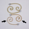 Mid Century Neo-Rococo Golden Amber Murano Chandelier - Image 9