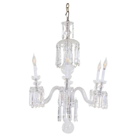 Early 20th Century English Regency Style Waterfall Crystal Chandelier
