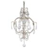Small Mid Century Italian Rococo Style Crystal Single-Light Chandelier