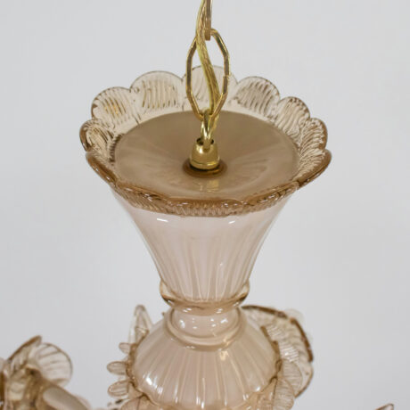 Vintage Baroque Style Crème Brûlée with Honey Lattimo Murano Chandelier - Image 4