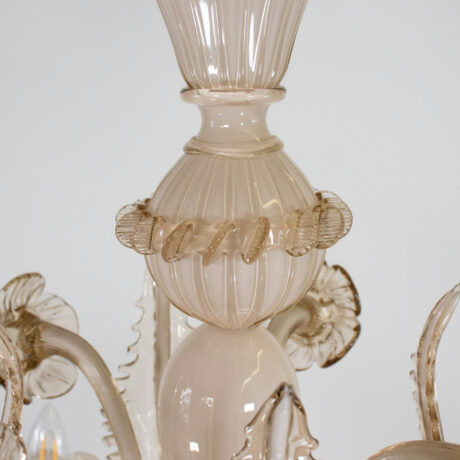 Vintage Baroque Style Crème Brûlée with Honey Lattimo Murano Chandelier - Image 15
