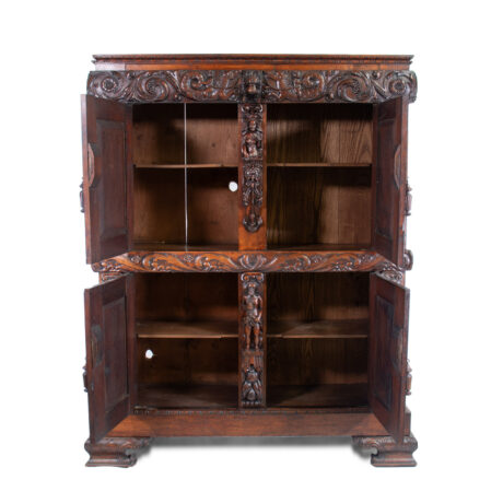 19th Century French Renaissance Revival Cabinet with Ornamental Figural Carvings - Image 6
