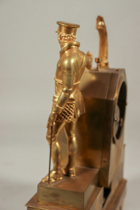 19th Century French Napoleon III Empire Gilt Bronze Clock with Hunting Motifs - Image 5