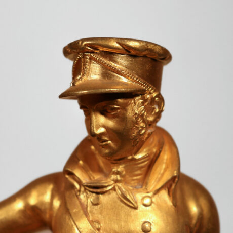 19th Century French Napoleon III Empire Gilt Bronze Clock with Hunting Motifs - Image 6