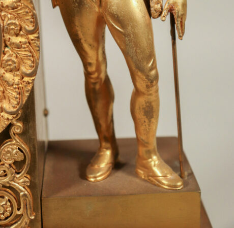 19th Century French Napoleon III Empire Gilt Bronze Clock with Hunting Motifs - Image 7