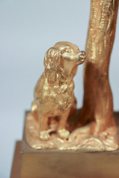 19th Century French Napoleon III Empire Gilt Bronze Clock with Hunting Motifs - Image 11