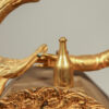 19th Century French Napoleon III Empire Gilt Bronze Clock with Hunting Motifs - Image 12