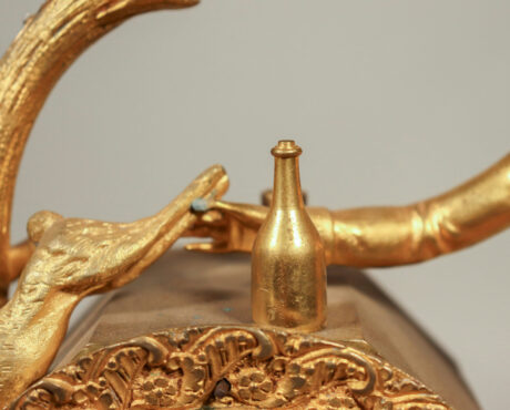 19th Century French Napoleon III Empire Gilt Bronze Clock with Hunting Motifs - Image 12