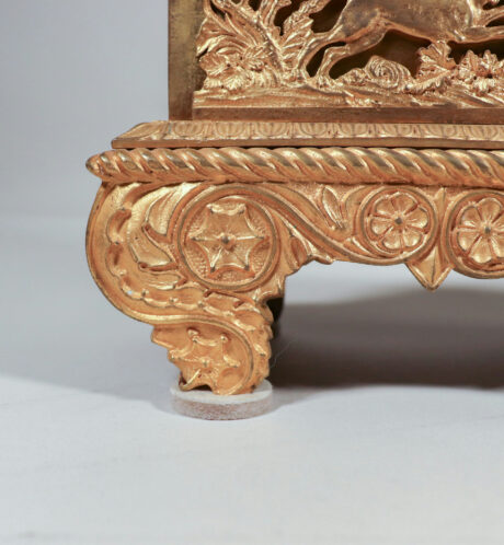 19th Century French Napoleon III Empire Gilt Bronze Clock with Hunting Motifs - Image 16