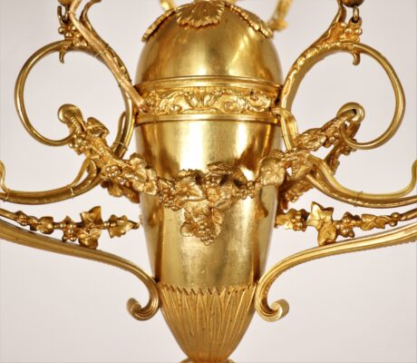 Early 19th Century Louis XVI Style Doré Bronze Cherub Putti Chandelier - Image 7
