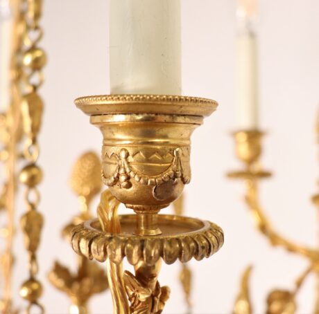 Early 19th Century Louis XVI Style Doré Bronze Cherub Putti Chandelier - Image 12