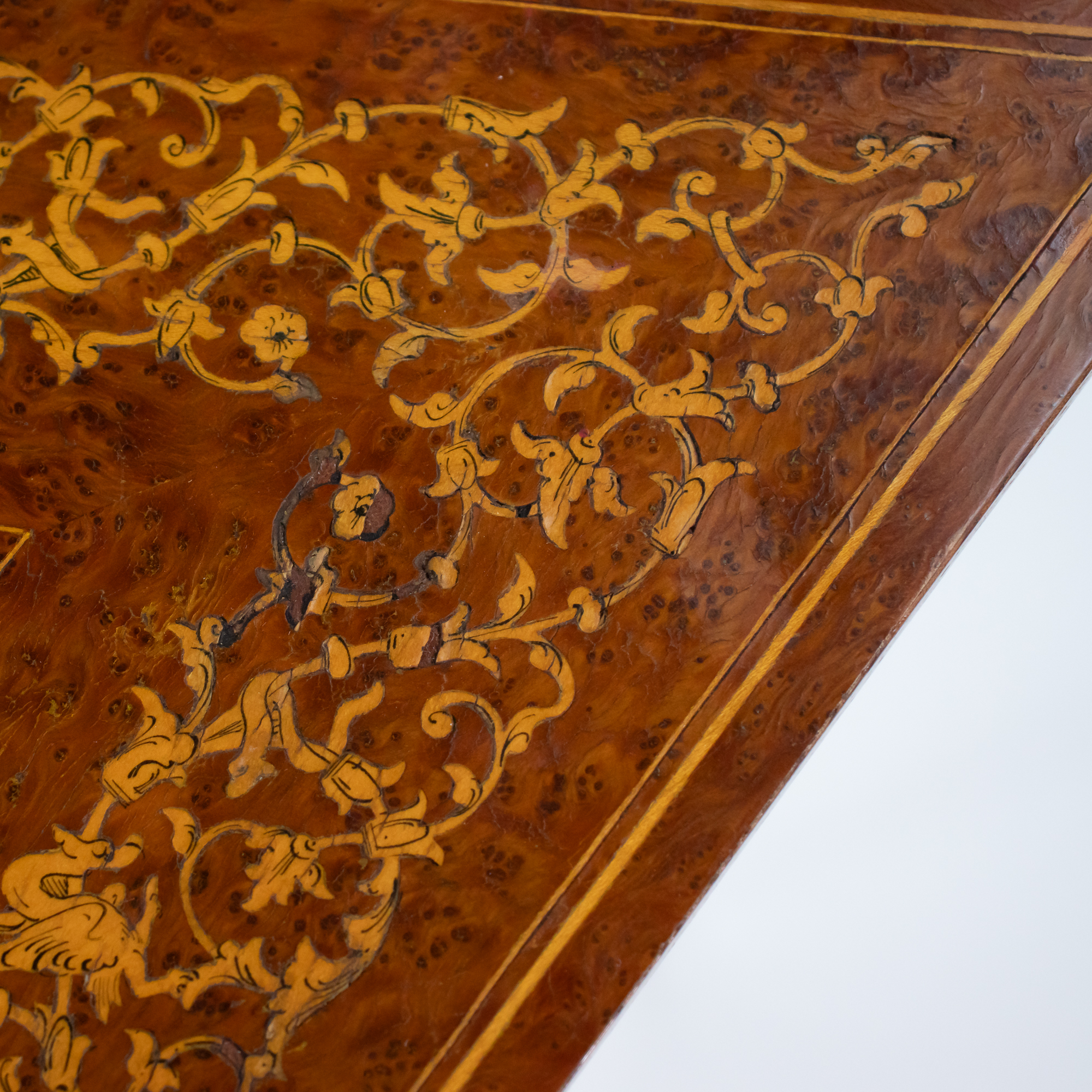 Pair of Vintage Italian Sorrento Style Marquetry Triangular Side Tables, c. 1970 - Image 16