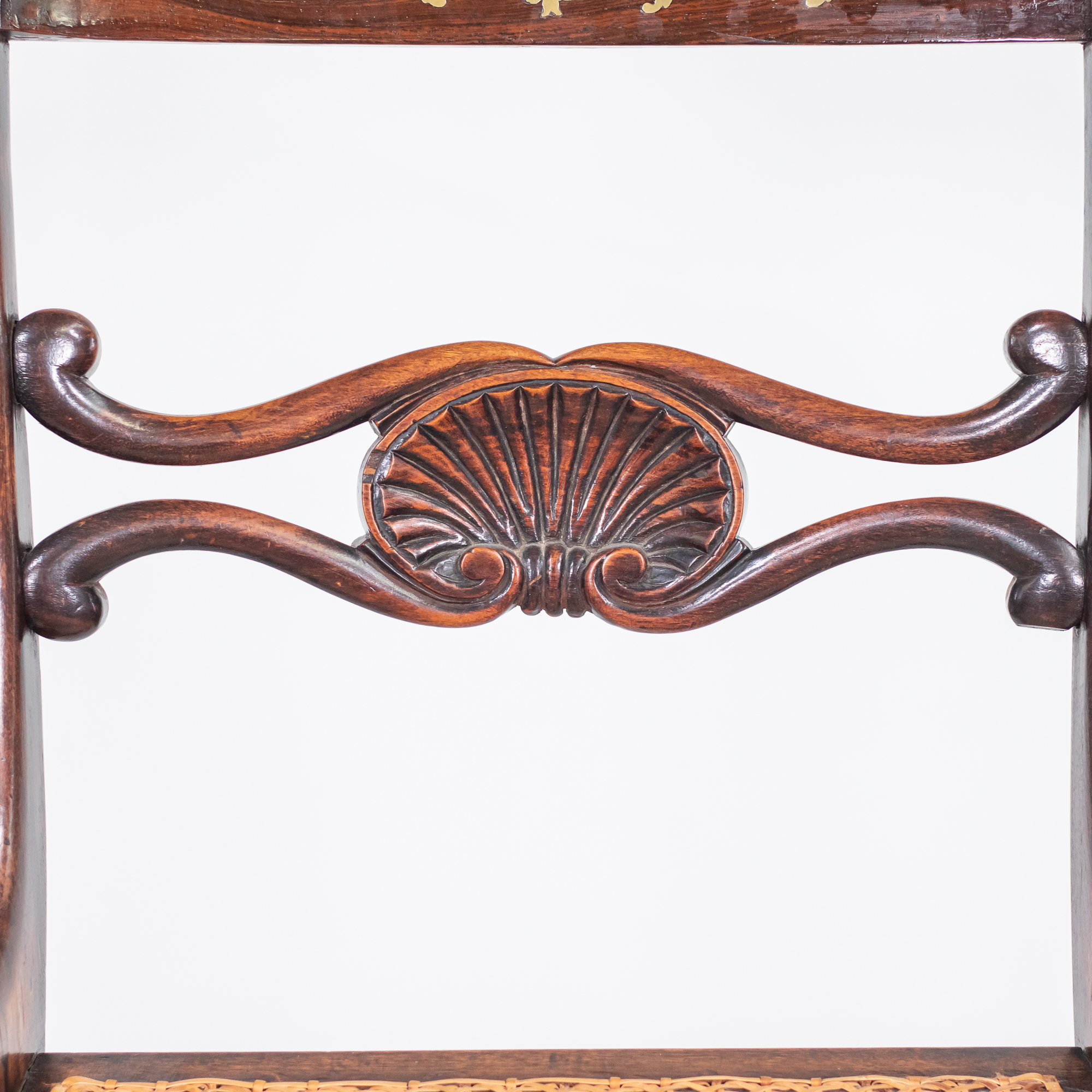 Set of Six Early 19th Century English Regency Period Faux Rosewood Chairs with Brass-Inlaid Tablet Cresting Rails, Circa 1810-20 - Image 19