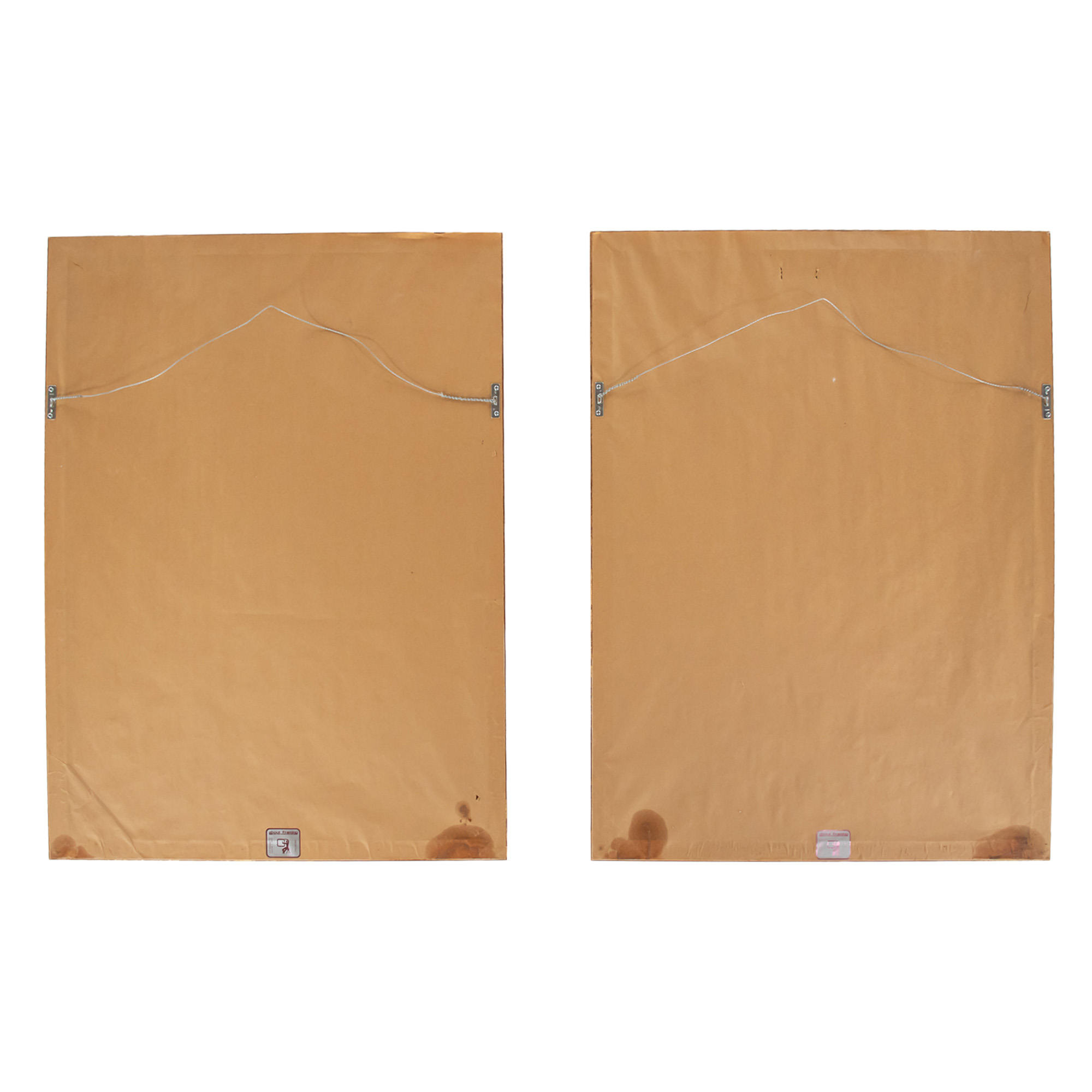 Pair of Large Midcentury Qing Style Chinese Ancestral Portraits Newly Framed and Matted - Image 4