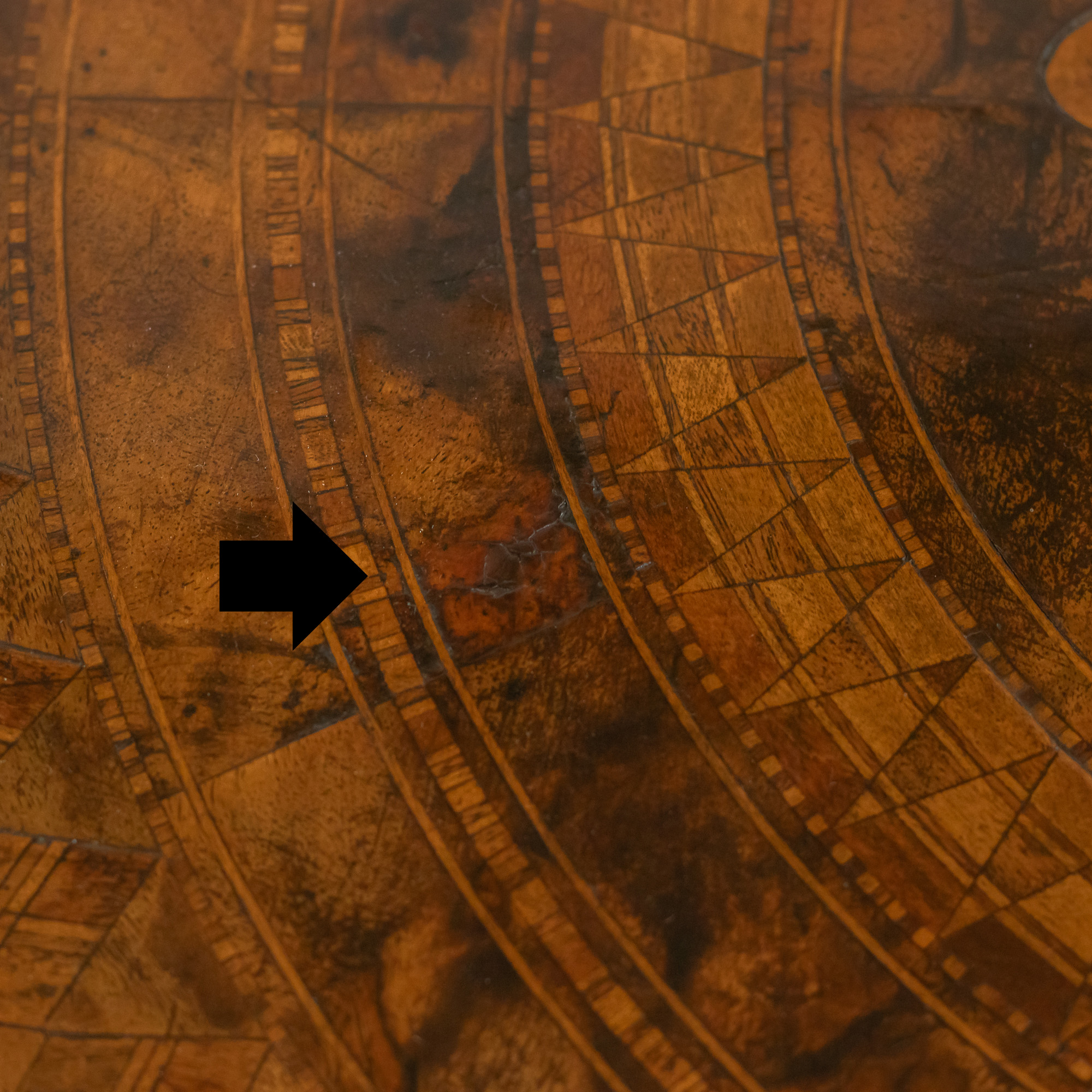 Late 19th Century Italian Renaissance Revival Octagonal Burl Walnut Marquetry Table with St. George - Image 9