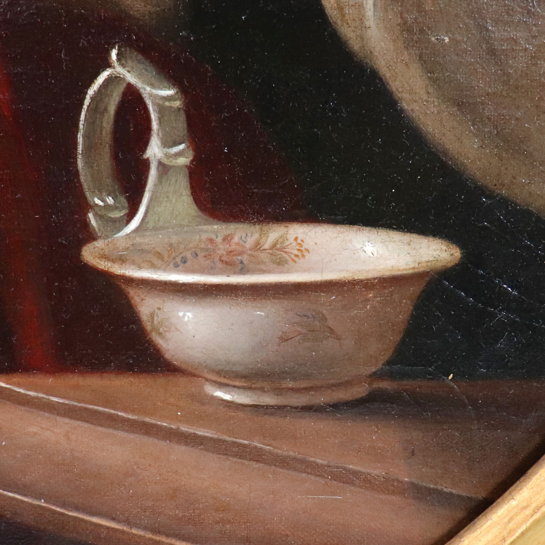 Mid-19th-Century French School Genre Painting, "Feeding the Bird" Evoking the Tradition of Greuze - Image 8