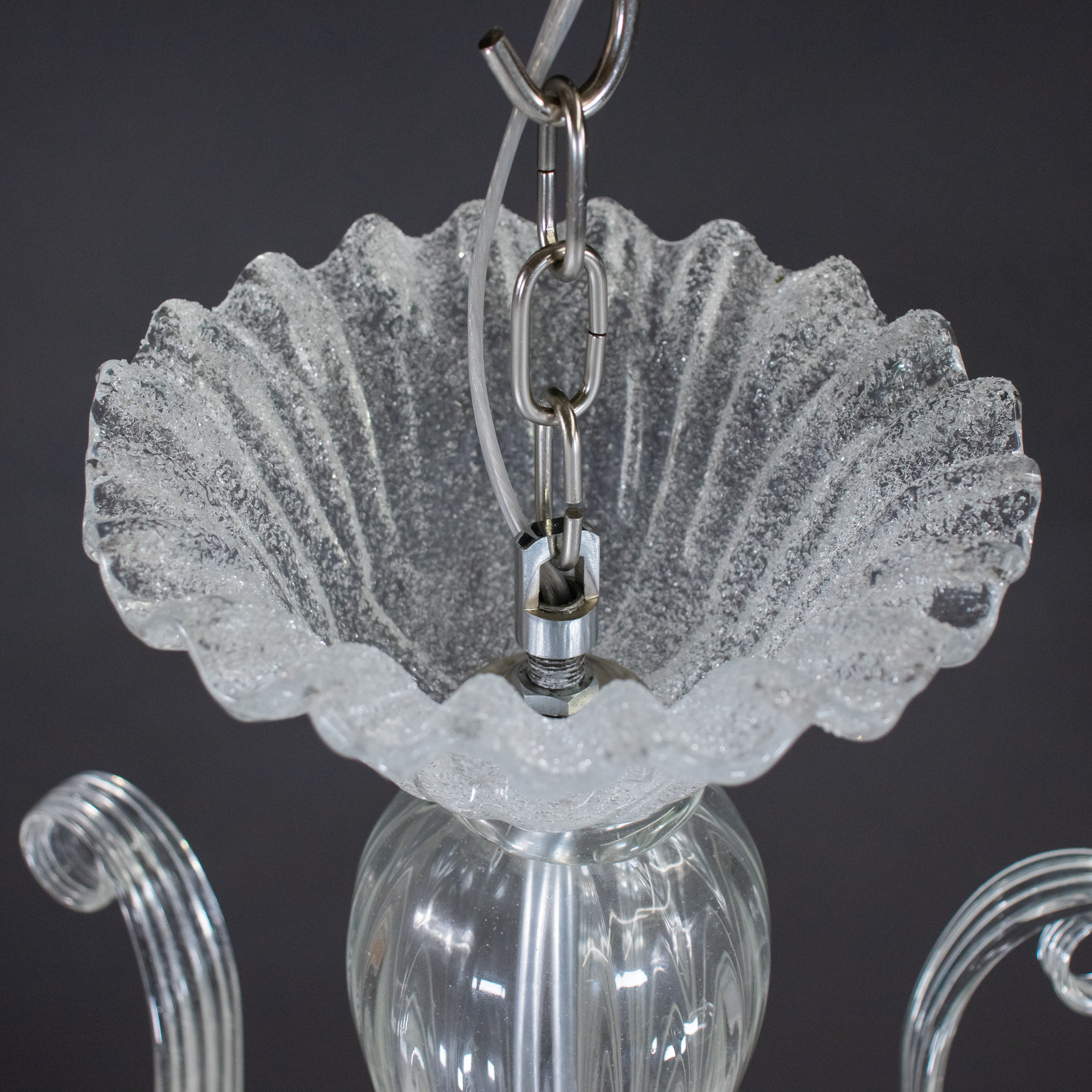 Large MCM Rugiada and Cristallo Murano Chandelier attributed to Ercole Barovier - Image 15