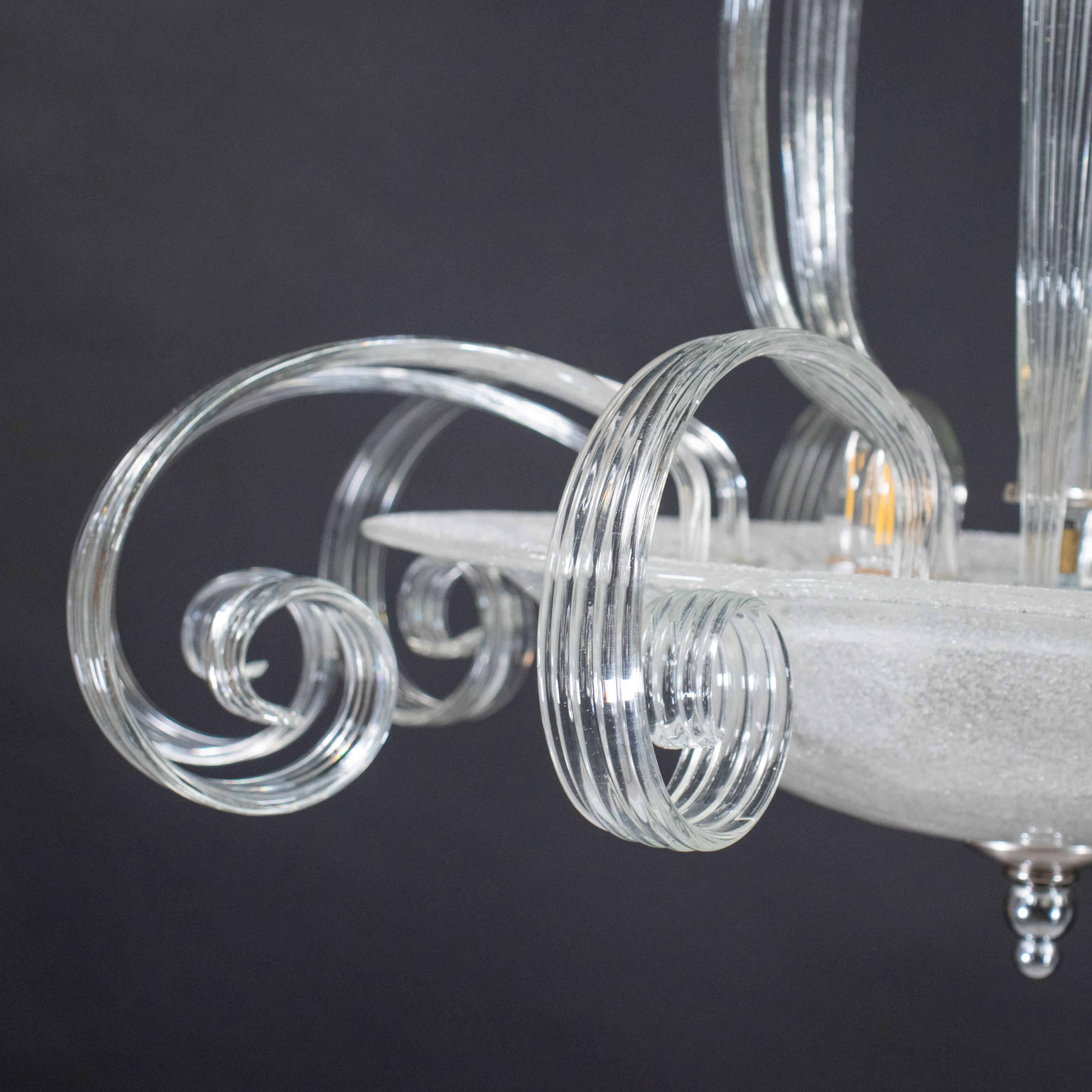 Large MCM Rugiada and Cristallo Murano Chandelier attributed to Ercole Barovier - Image 14
